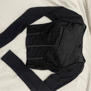 Black sparky Windsor top